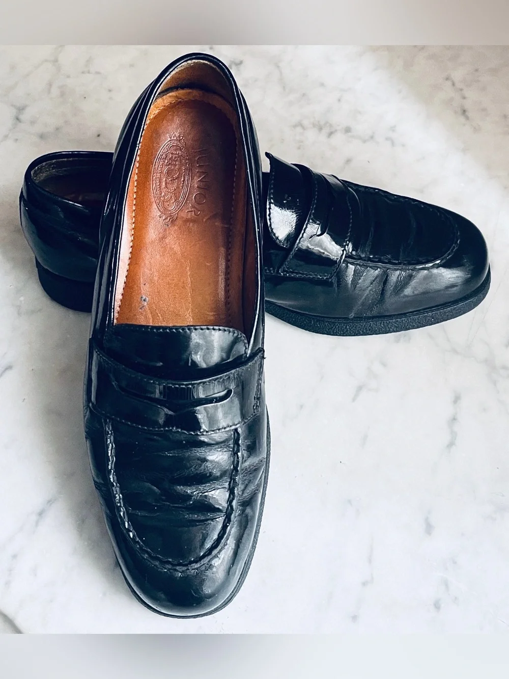 Size 38 (US 8) TOD’S Black Patent Leather Loafers